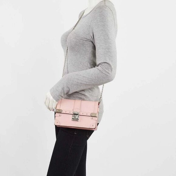 Louis Vuitton Rose Ballerine Epi Trunk Wallet On Chain Bag - Picture 2 of 12